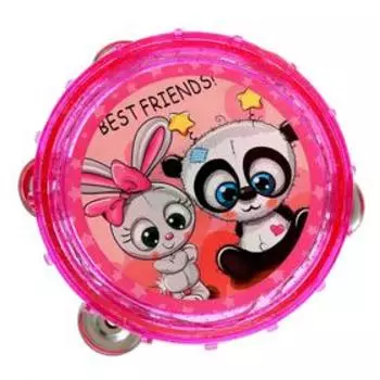 Игрушка музыкальная-бубен «Лучшие друзья», световые эффекты, МИКС