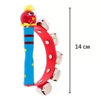 Погремушка музыкальная игрушка «Звери» с бубенцами, МИКС