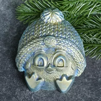 Игрушка на елку "Сова" латунь