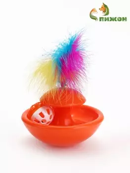 Игрушка-неваляшка с пером 12.36 см, Микс цветов