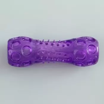 Игрушка-палка из термопластичной резины с утопленной пищалкой, фиолетовая