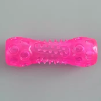 Игрушка-палка из термопластичной резины с утопленной пищалкой, розовая