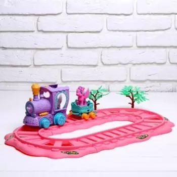 Игрушка «Паровозик», свет, звук, с пони, сиреневый
