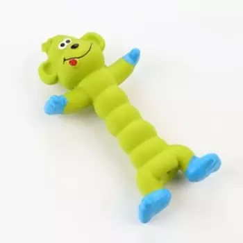 Игрушка пищащая для собак из латекса "Обезьянка", 21 см, зелёная