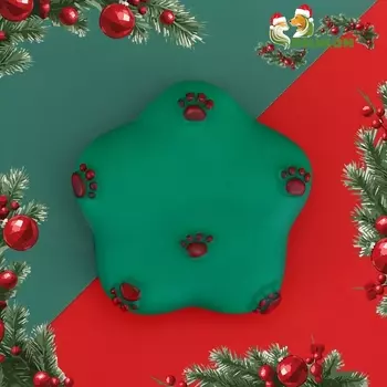 Игрушка для собак пищащая "Новогодняя звезда", 8 х 3 см