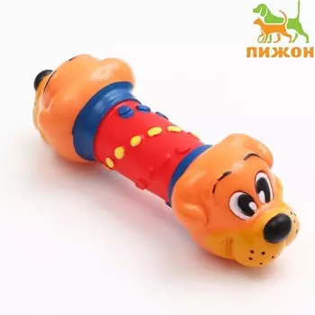 Игрушка пищащая "Щенок-гантель", 16 х 5 см