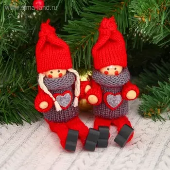 Елочная игрушка «Куколка в вязаном костюмчике», МИКС