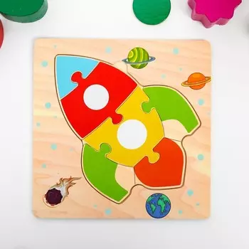 Пазлы «Ракета», игрушка развивающая, 6 элементов, 0.31515 см