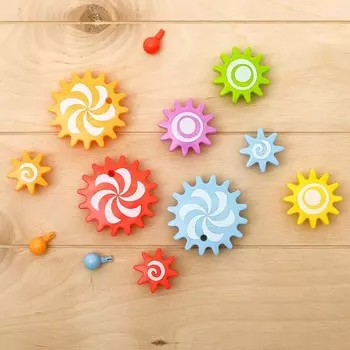 Игрушка развивающая «Умные шестерёнки» с карточками и полем, в ПАКЕТЕ