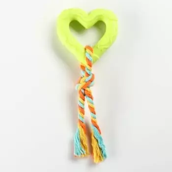 Игрушка "Сердечко с канатом", 7 см, жёлтое
