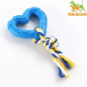 Игрушка «Сердечко с канатом», 7 см, голубое
