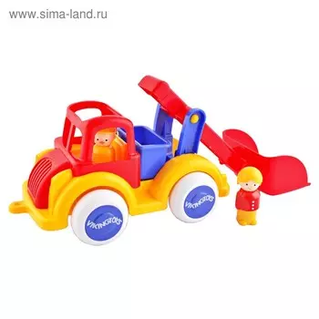Игрушка «Строительная машинка», с ковшом, с 2 фигурками