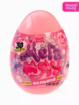 Игрушка - сюрприз в яйце «Мега-сюрприз», больше 30 предметов, розовый