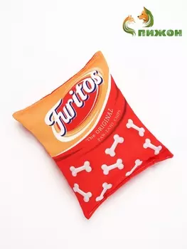 Игрушка текстильная для собак Furitos, 1417 см, красная