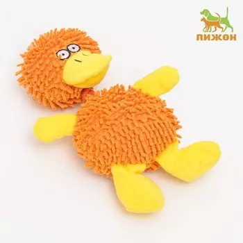 Игрушка текстильная «Косматый утёнок» , 3219 см, коричневая