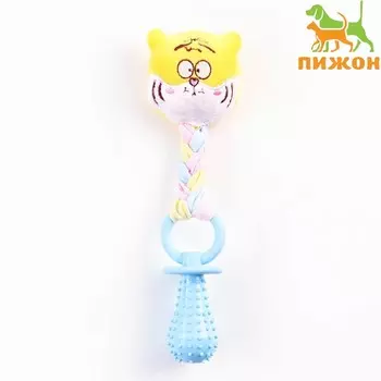 Игрушка "Тигр" + TPR соска с погремушкой , 19 см