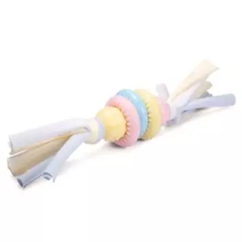 Игрушка Triol PUPPY для щенков "Три кольца с лентами", TPR, 6.5/21.5 см, микс цветов