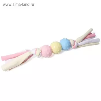 Игрушка Triol PUPPY для щенков "Три мячика с лентами", микс цветов, TPR, 7/22 см