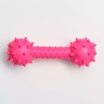 Игрушка жевательная «Грозная гантель», 155 см, розовая