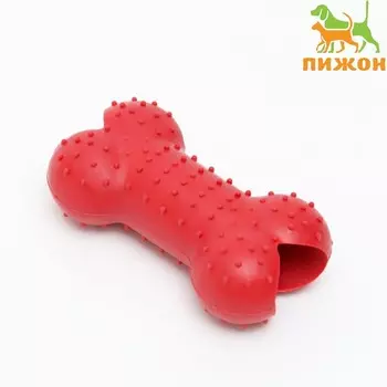 Игрушка жевательная «Кость малая», TPR, 8.5 см, красная