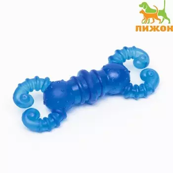 Игрушка жевательная «Краб», прозрачная, TPR, 12 см, голубая