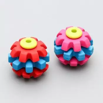 Игрушка жевательная «Неровности судьбы», TPR, 7 см, жёлтая/красная/голубая