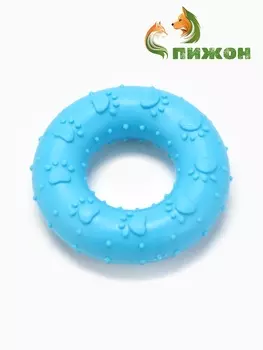 Игрушка жевательная «Пончик», 7 см, голубая