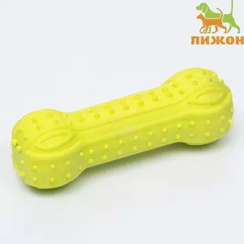 Игрушка жевательная "Пухлая кость", TPR, 12,8 см, салатовая