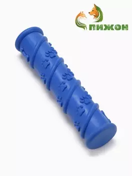 Игрушка жевательная с утопленной пищалкой «Палка с лапками», TPR, 17.94.2 см, синяя