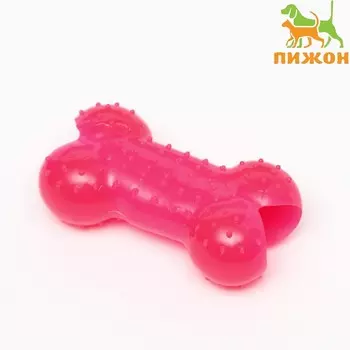 Игрушка жевательная суперпрочная «Кость малая», 8.5 см, розовая