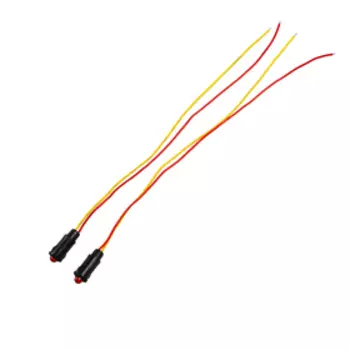 Индикатор LED Ф8 12 В, c проводом, красный