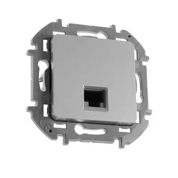 Информационная розетка Legrand INSPIRIA, RJ 45, категория 5e - UTP, алюминий