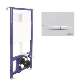 Инсталляция для унитаза BERGES NOVUM F1, с клавишей, белый