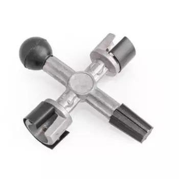 Инструмент для чистки полюсных штырей АКБ и клемм проводки, крестообразный, металл, 1/40/80 433879