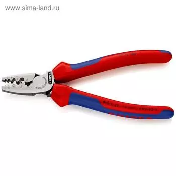 Инструмент для обжима контактных гильз KNIPEX KN-9772180, 180 мм, 0.25-16 мм2, 23-5 AWG