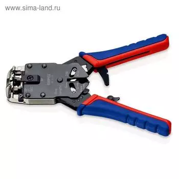 Инструмент для опрессовки KNIPEX KN-975112, 200 мм, 4/6/8 - полюсных штекеров, 3 гнезда