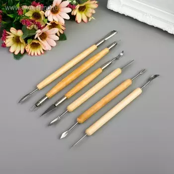 Инструменты для творчества (набор 6 шт.), дерево, металл, 17 см