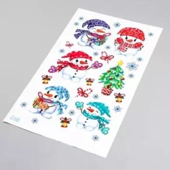 Интерьерная наклейка «Снеговики» 3050 см