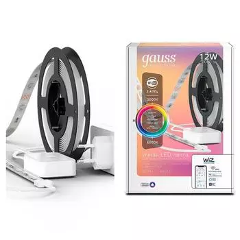 Интерьерная подсветка Gauss Smart Home, 1Мx3Вт LED, 3000-6000K, 1400лм, цвет белый