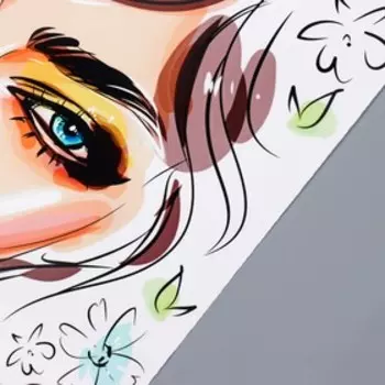 Интерьерные наклейки "Красота" 38х64 см бежевый