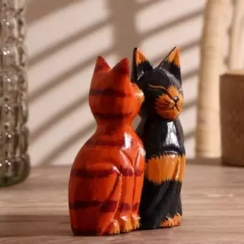 Интерьерный сувенир «Пара милых кошек», 15 см