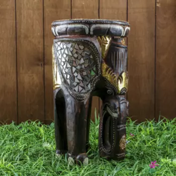 Табурет "Слоник" дерево 22х22х40 см