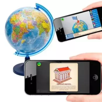 Интерактивный глобус политический 110мм