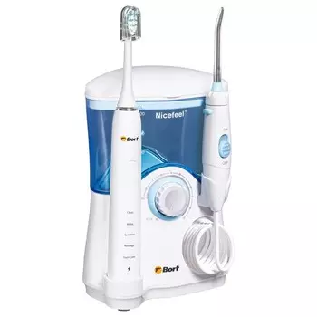 Ирригатор Bort BCF-163 ULTRA, стационарный, 600 мл, 10 режимов, 7 насадок, от сети, белый