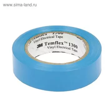 Изолента 3М Temflex 1300, ПВХ, 15 мм x 10 м, 130 мкм, синяя
