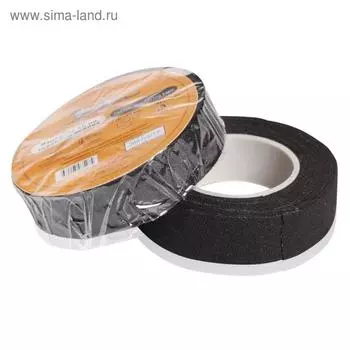 Изолента ХБ на тканевой основе, 80 г, 19 мм, черная