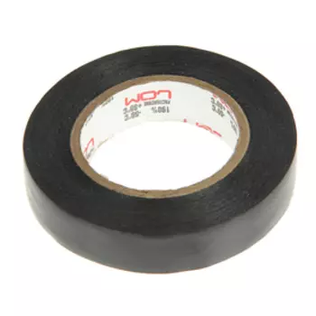 Изолента LOM, ПВХ, 15 мм х 14 м, 130 мкм, черная