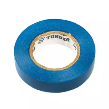 Изолента TUNDRA, ПВХ, 15 мм х 20 м, 130 мкм, набор 5 шт.(черный/синий/красный/белый/желтый)