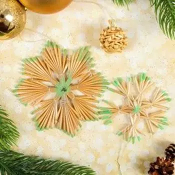 Экодекор в подарочной упаковке «Волшебные снежинки», 16 элементов