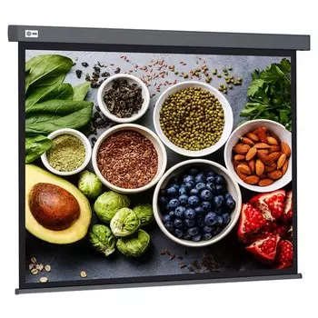 Экран Cactus 150x150см CS-PSW-150X150-SG, 1:1, настенно-потолочный, рулонный, серый